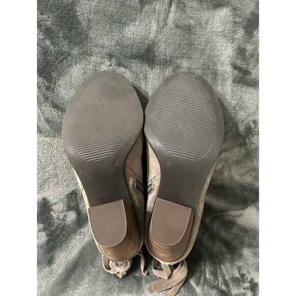 Franco Fortini Lyza brown suede stacked heel booties, Size 8 - Picture 8 of 14